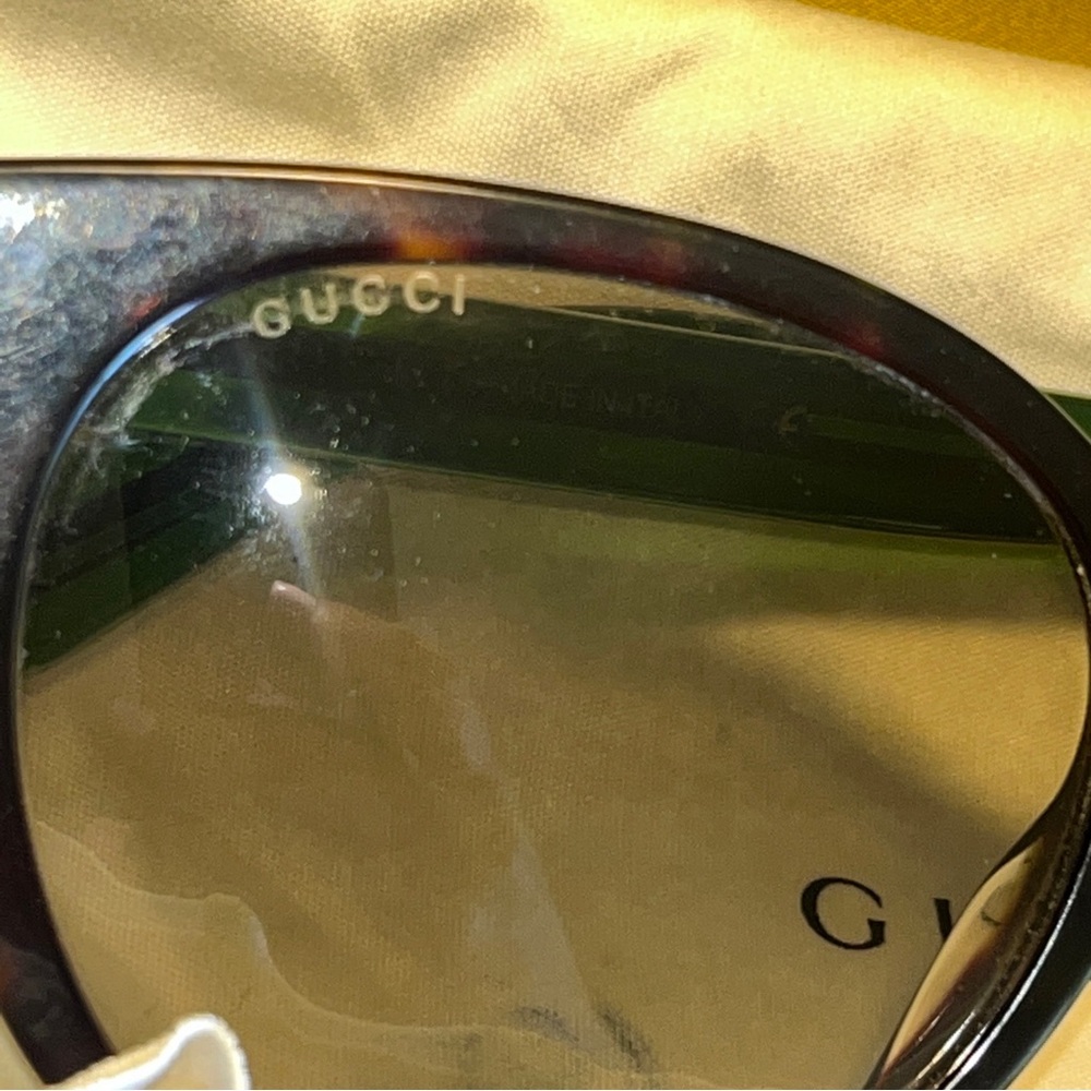 Authentic Gucci Sunglasses GG0702SKN 003 Green And Red Tortoise 54-19-145 - Picture 15 of 16